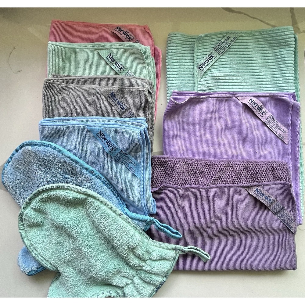 Norwex Pre owned Lot Of 9 Kitchen Enviro Cloth Dusting Window